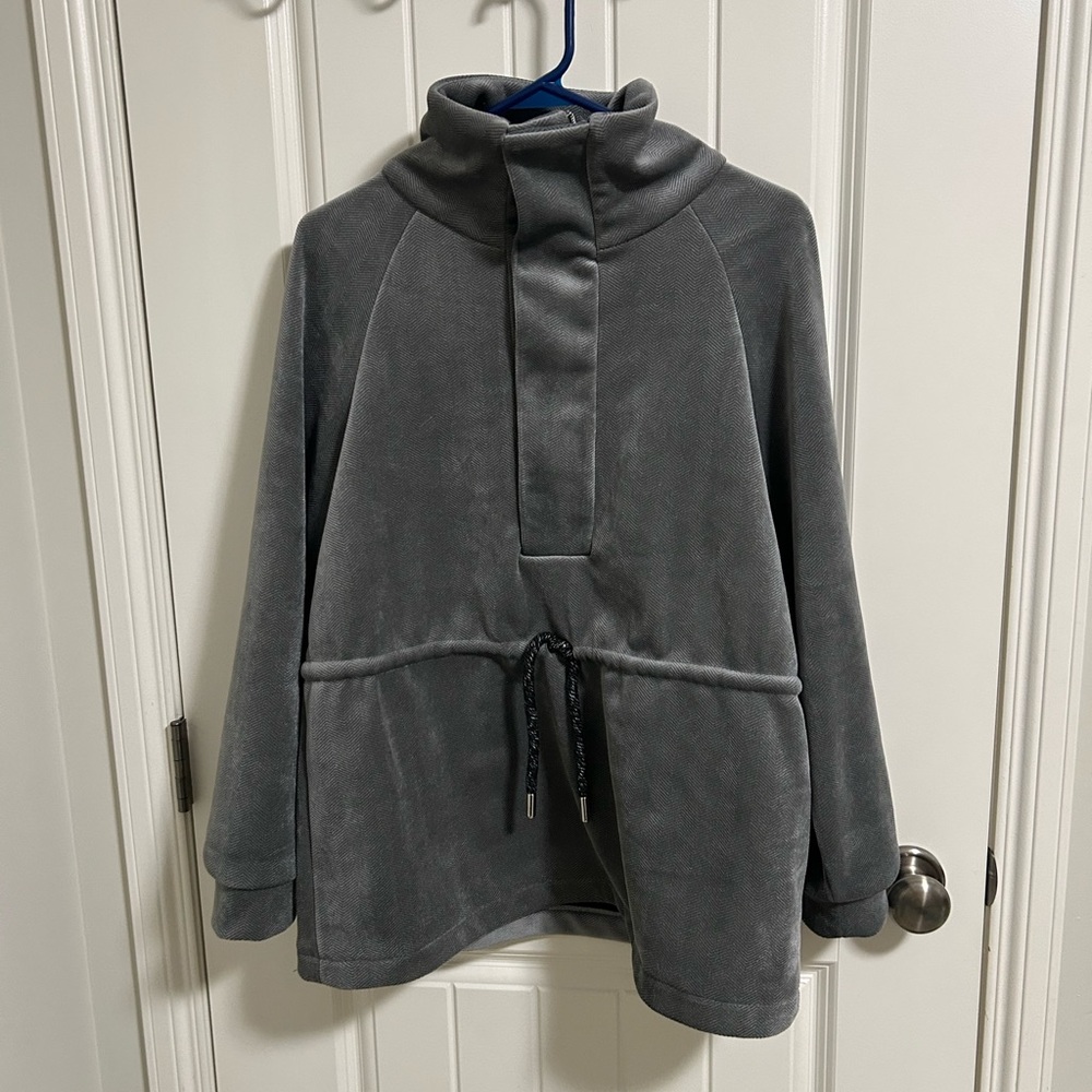 The Korner velour Pullover with Drawstring waist